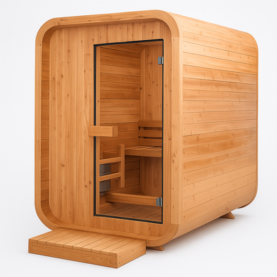 2-Person Dry Heat Sauna Built to Transform Home Recovery, Canadian Cedar, Finnish 6kW Stove, 95°C Range