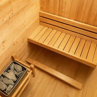 2-Person Dry Heat Sauna Built to Transform Home Recovery, Canadian Cedar, Finnish 6kW Stove, 95°C Range