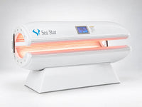 Red Light Therapy Capsule Designed for Full Body Wellness, 12000 LEDs, high-quality Output, Clamshell Design — Studio Shot
